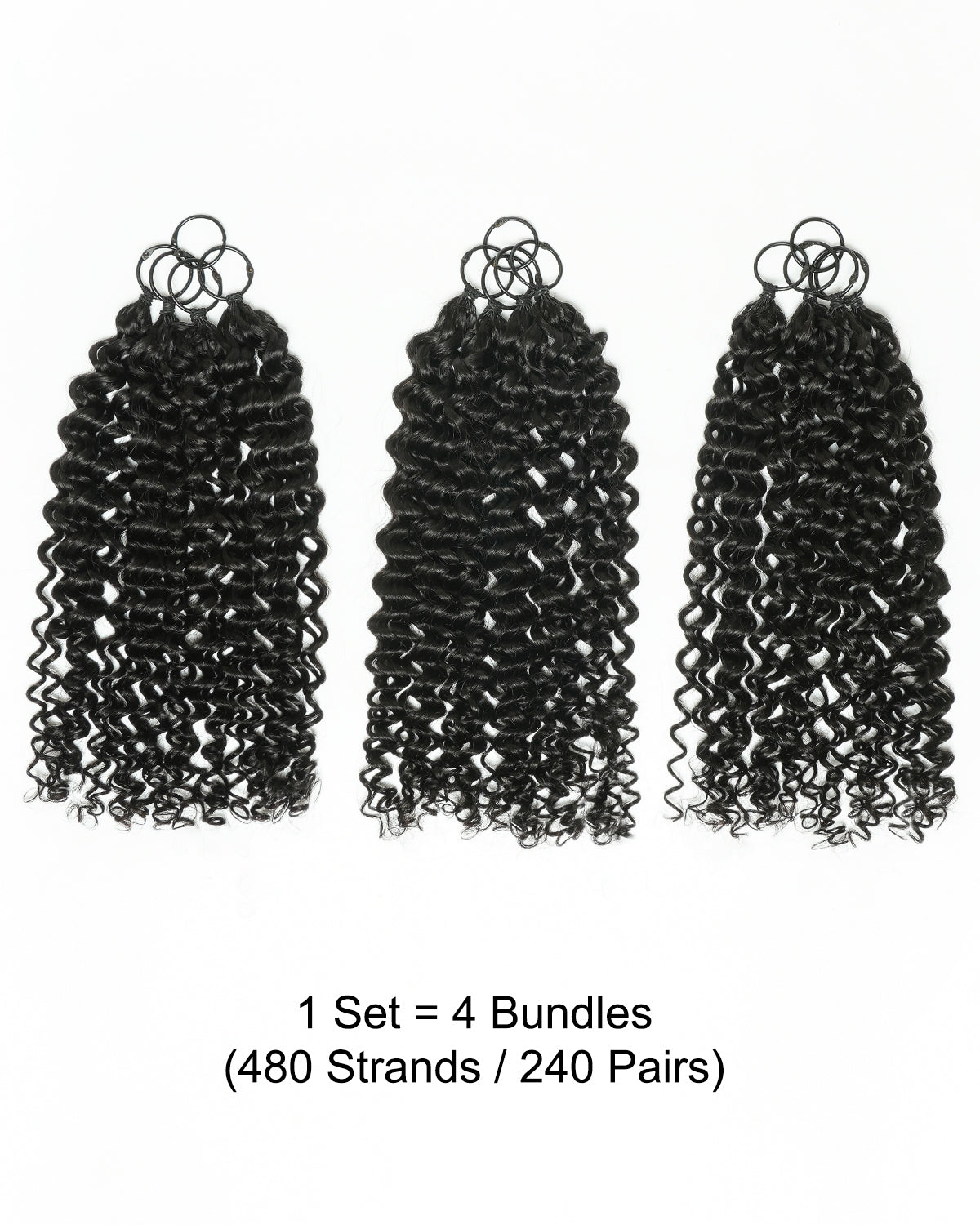 18" 100% Hand-Made Human Hair Feather Crochet Hair For Miracle Knots Hair Extensions