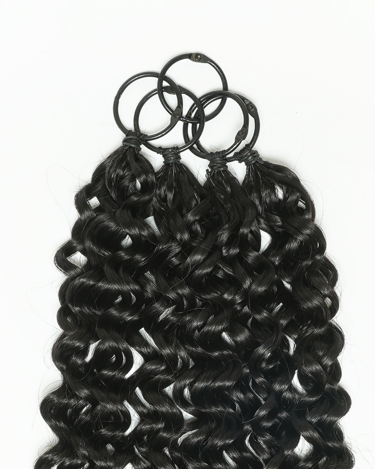 18" 100% Hand-Made Human Hair Feather Crochet Hair For Miracle Knots Hair Extensions