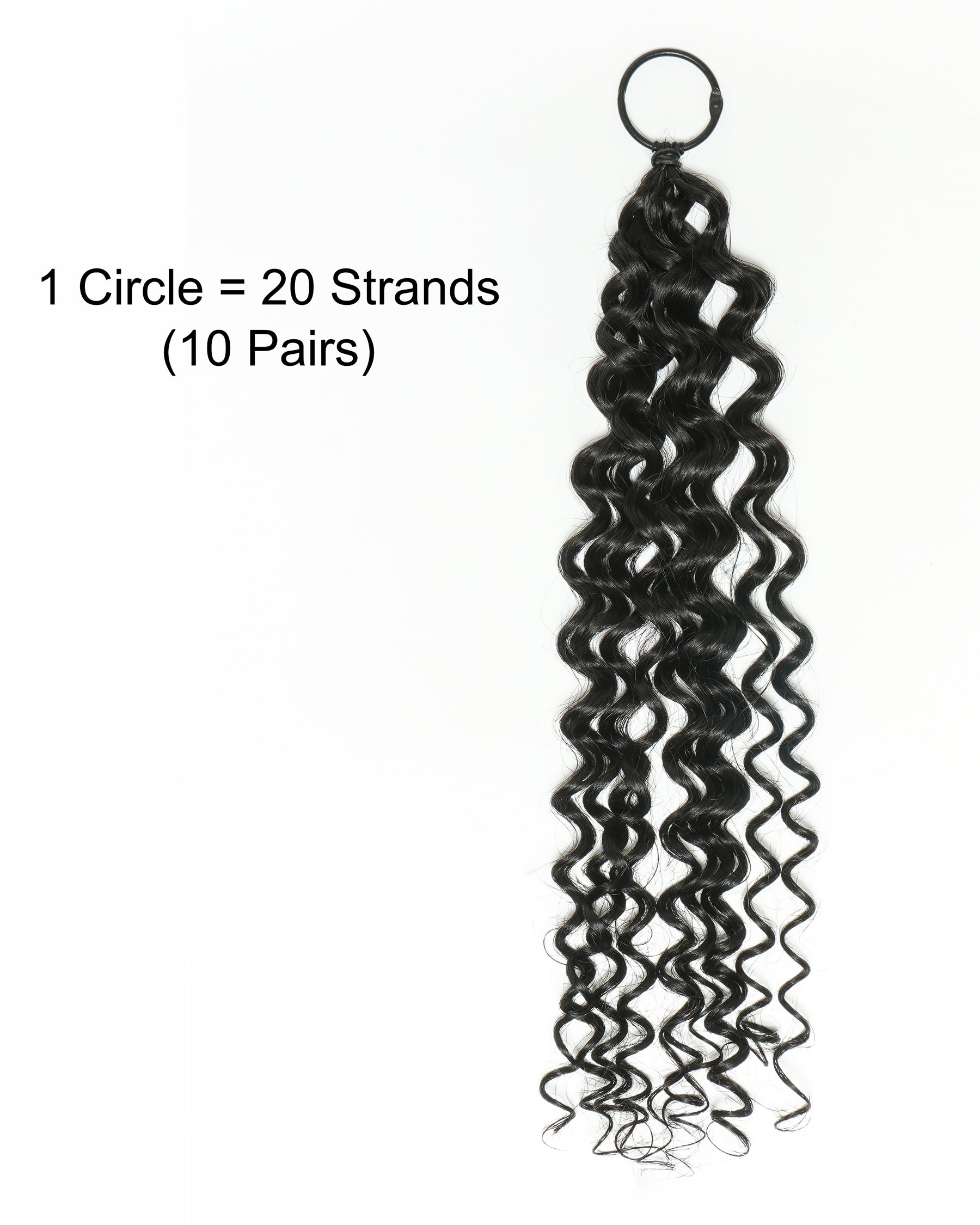 18" 100% Hand-Made Human Hair Feather Crochet Hair For Miracle Knots Hair Extensions