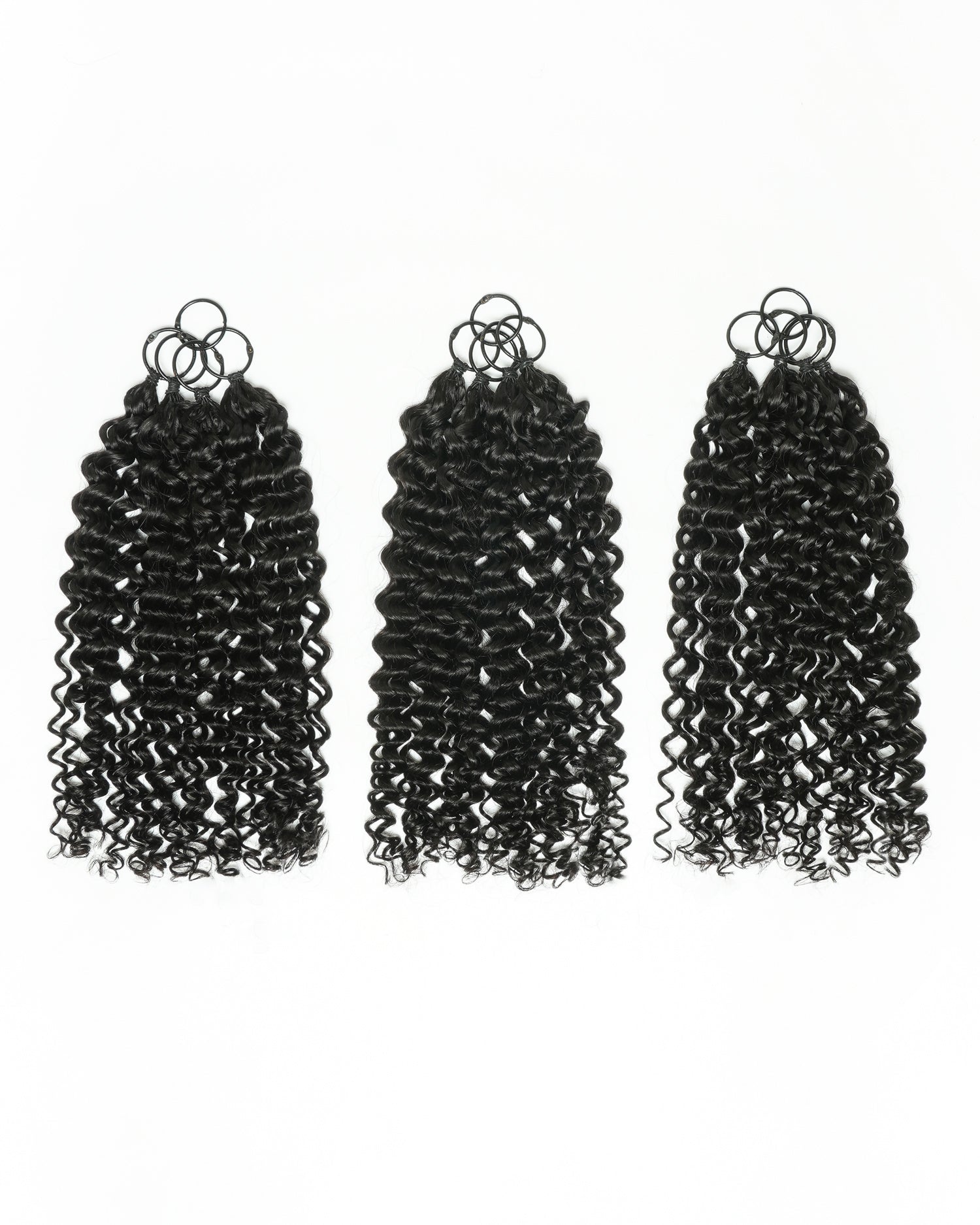 18" 100% Hand-Made Human Hair Feather Crochet Hair For Miracle Knots Hair Extensions