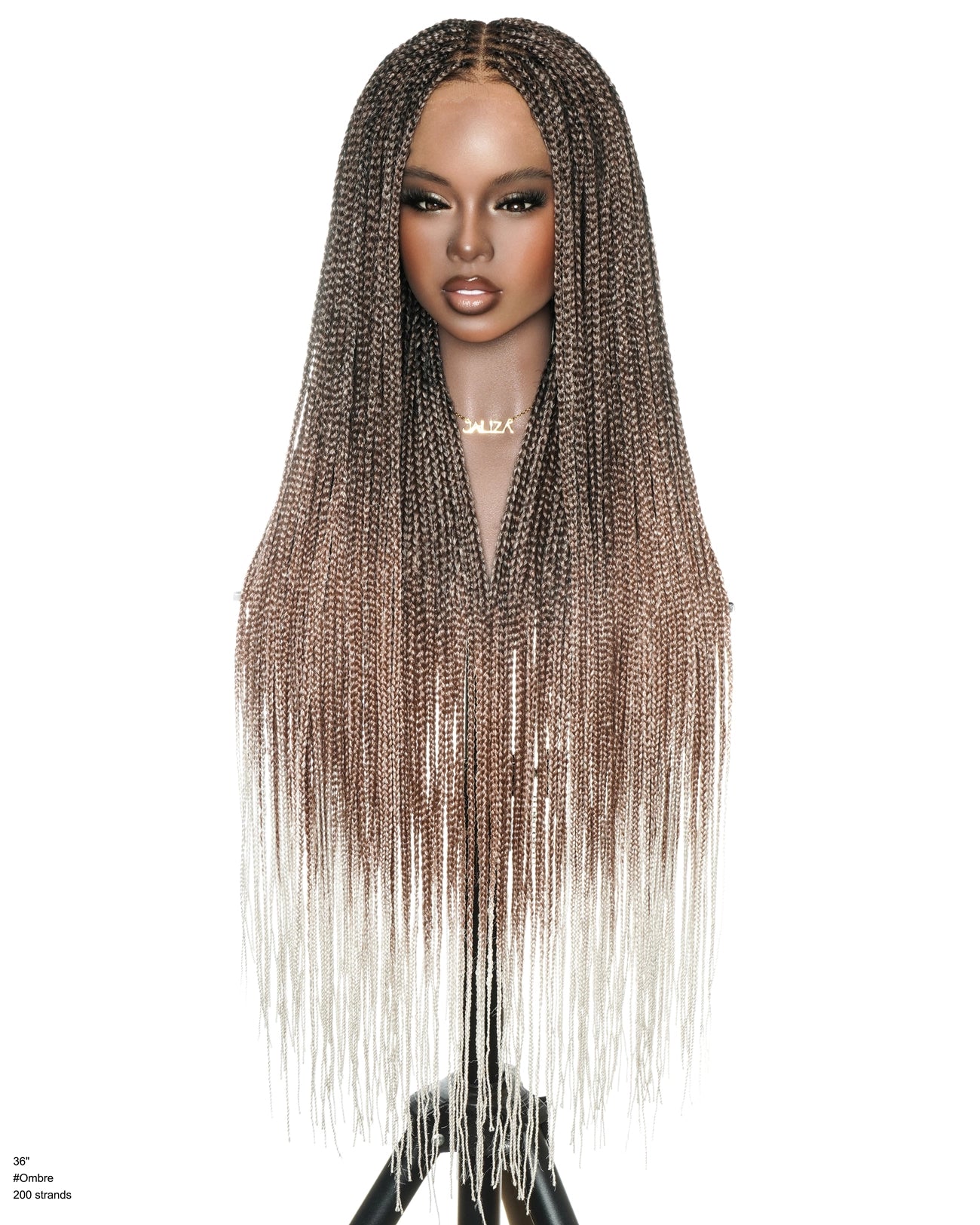 Micro Box Knotless Braided Wig 36" 200 Strands