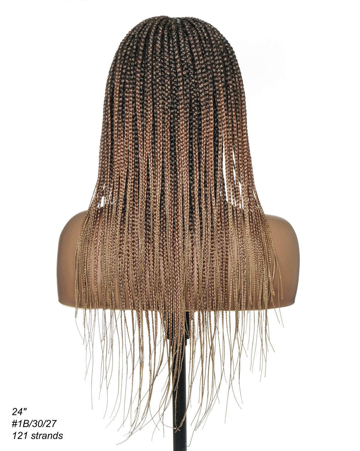 24" Pre Bleached Human Hair Lace Lightweight Knotless HD Lace Box Braided Wig