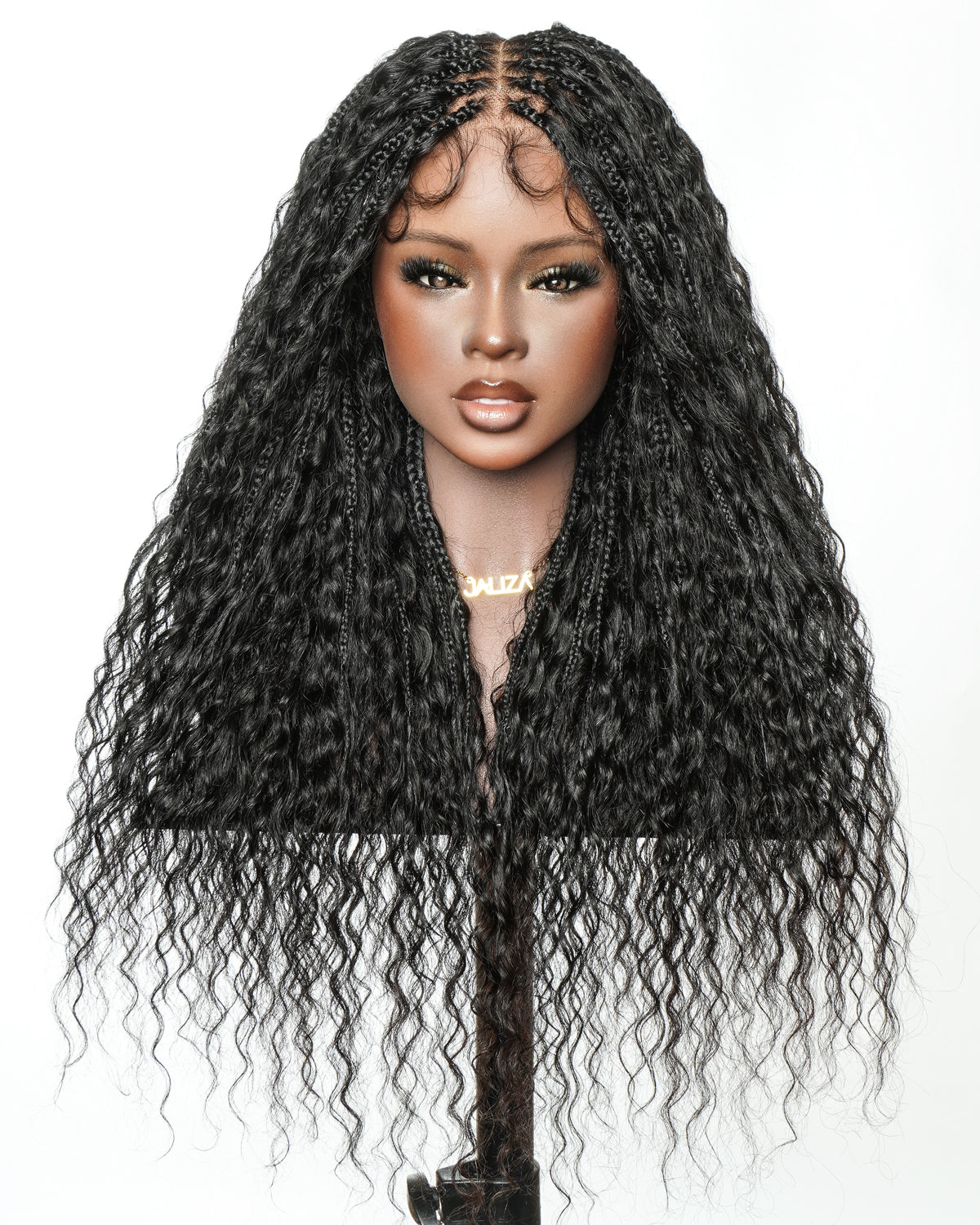 Raina - Small Head Friendly Wet & Wavy Boho Braided Wig (Small Cap Size for Petite Head)