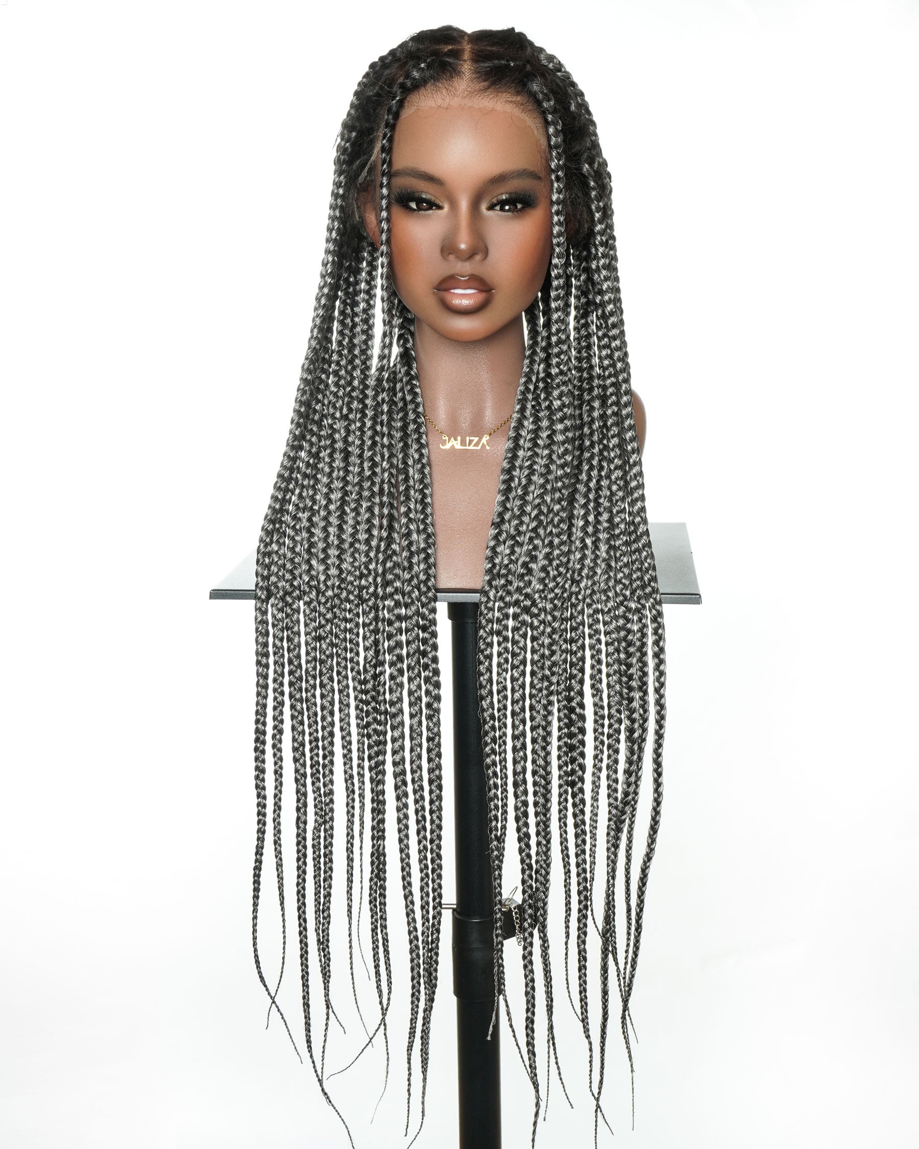 Knotless Jumbo Box / Large Box HD Lace Full Hand-tied Braided Wig 36 Inches 24 Strands