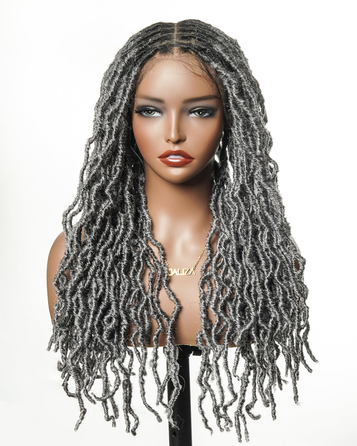 salt & pepper loc wig