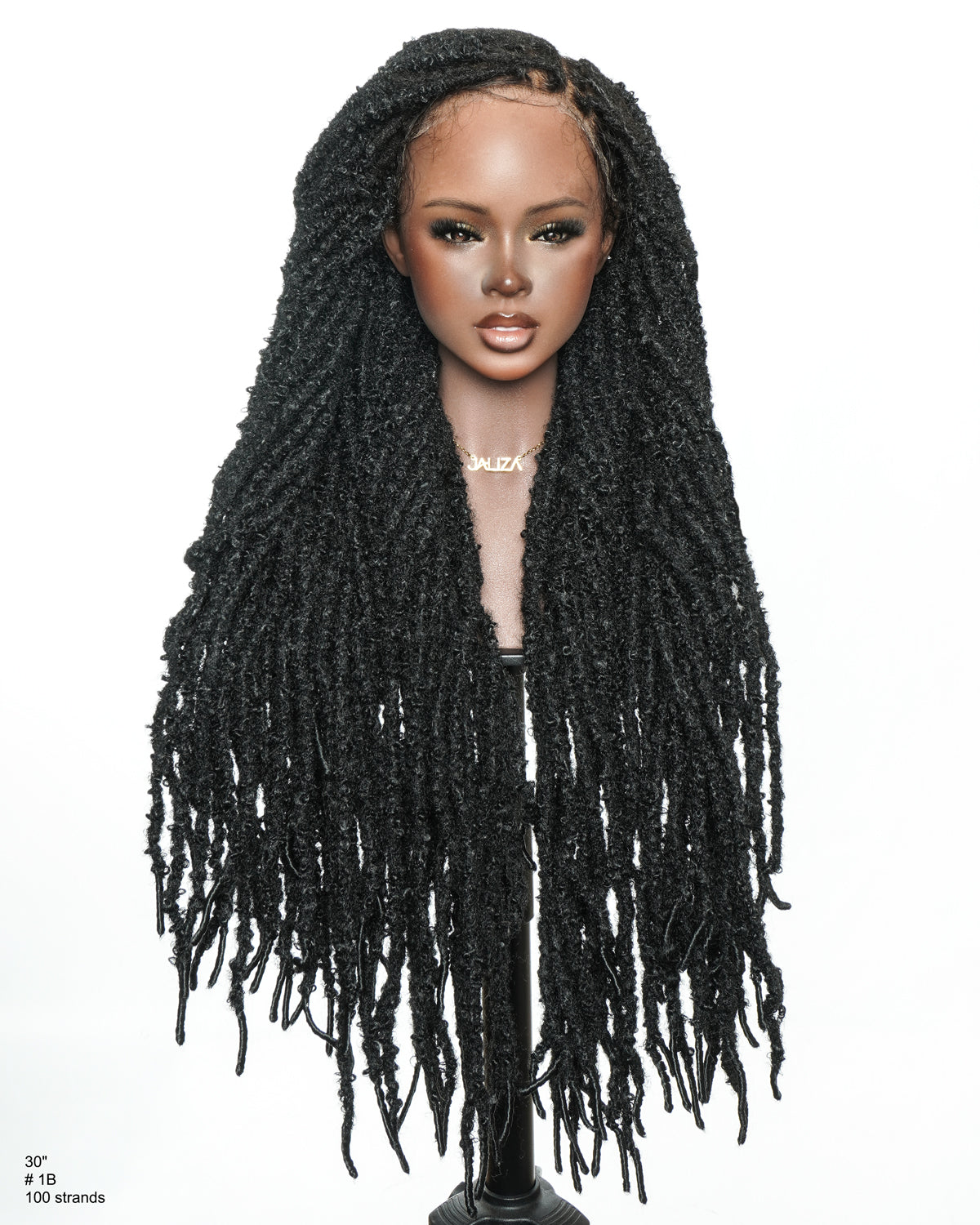 Soft And Distressed Faux Butterfly Locs Pre Bleached Swiss HD Full Lace Wig