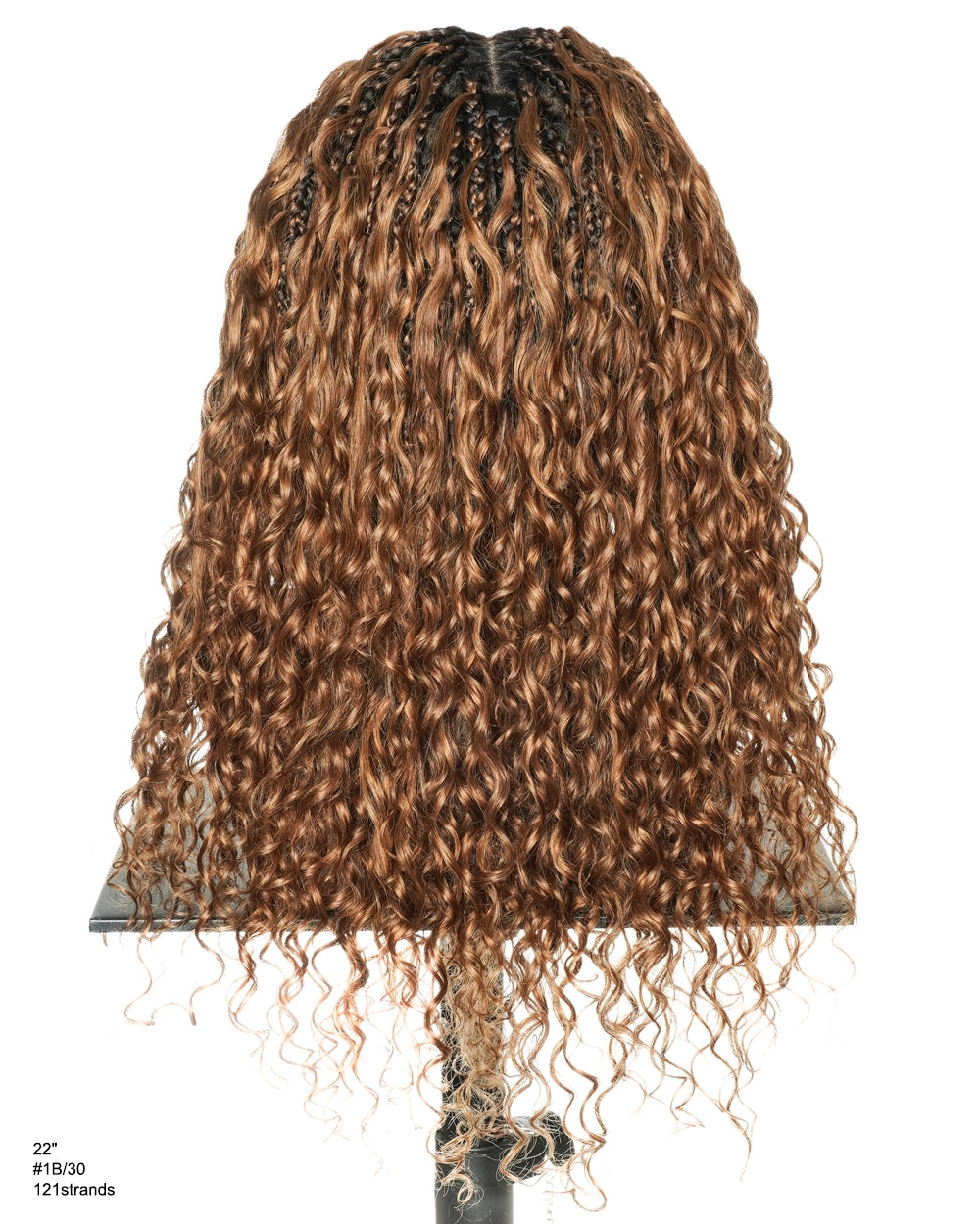 Tiana - Miracle Braids Spanish Curl Pre Bleached Human Hair Boho Swiss HD Full Lace Braided Wig