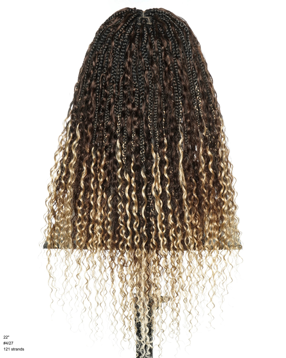 22" Slip-on™ Ombre 4/27 Water Wave Bora Bora Braided Wig