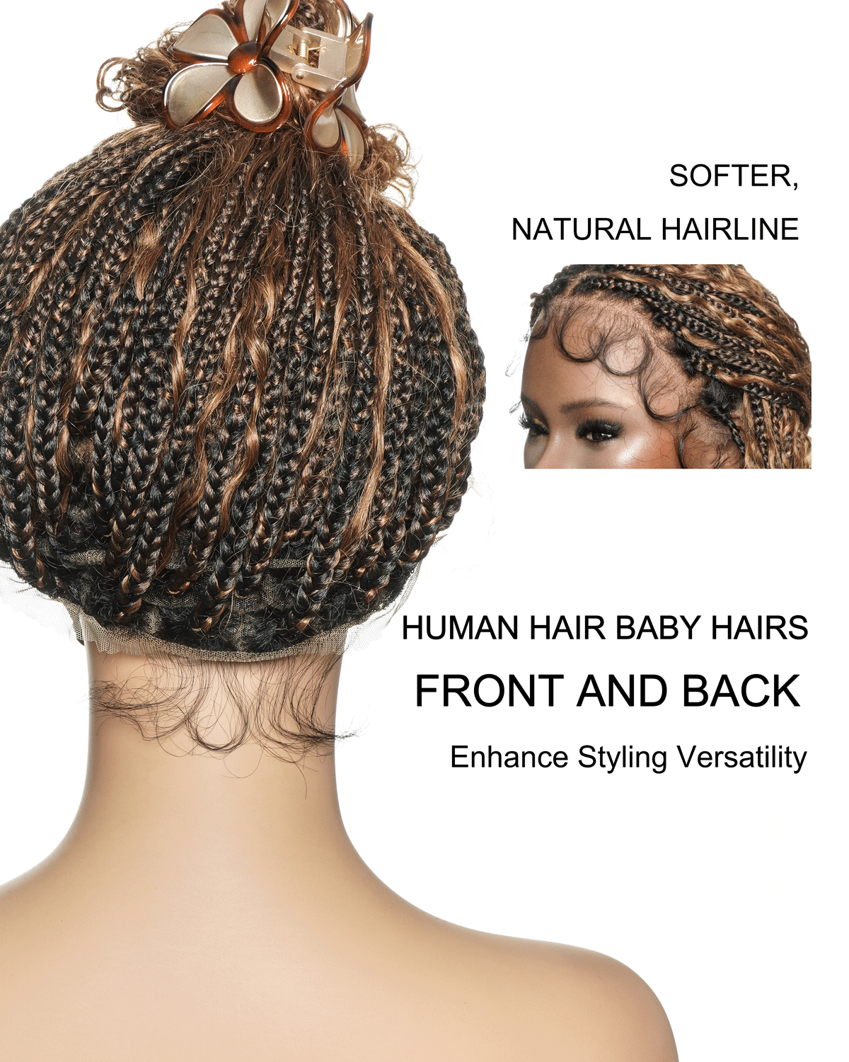 24 Inch Water Wave Boho Box Braided Wig