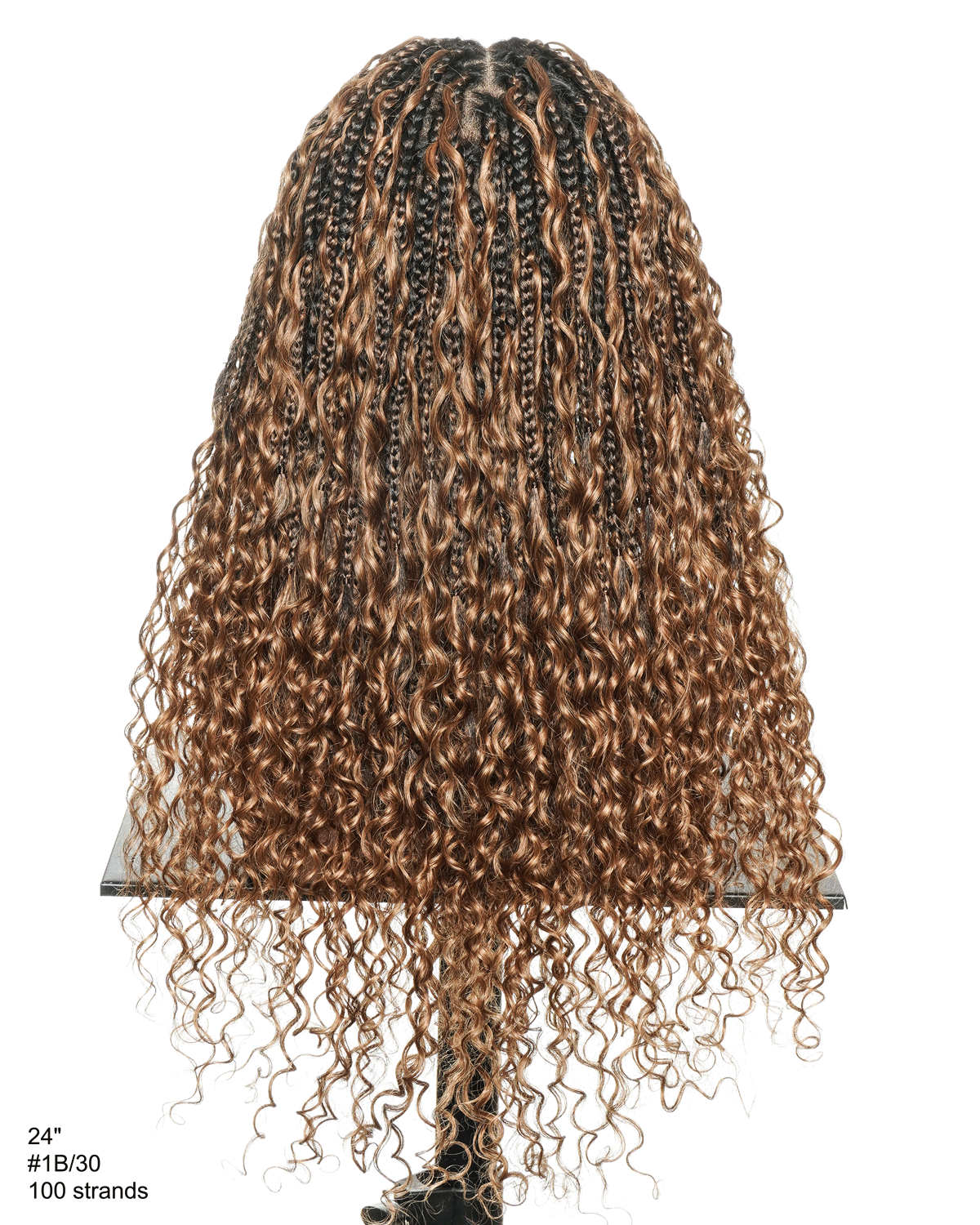 24 Inch Water Wave Boho Box Braided Wig