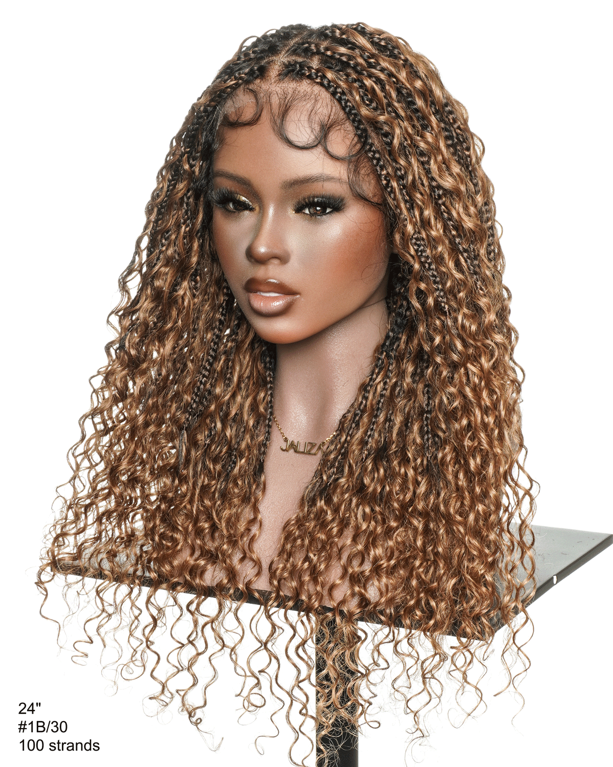 24 Inch Water Wave Boho Box Braided Wig