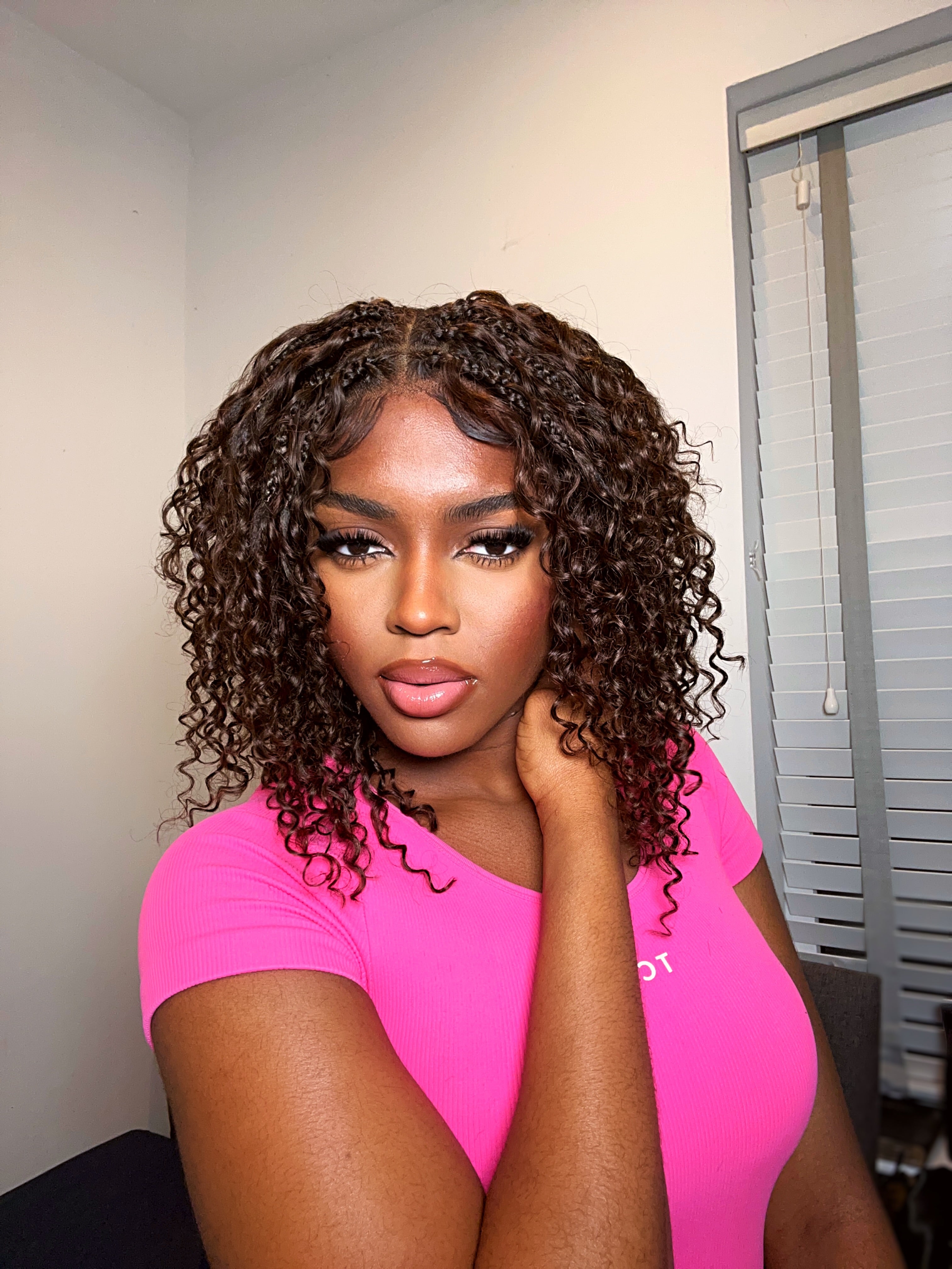 Nami 12" - JALIZA Slip-On™ Glueless Water Wave Pre Bleached HD Full Lace Braided Wig