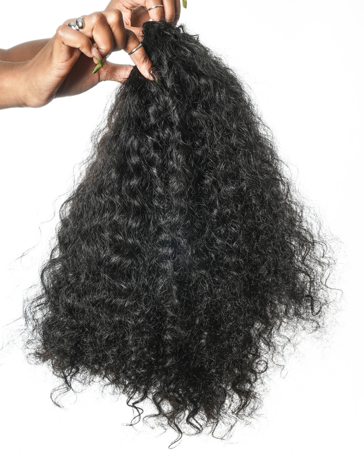 100% Human Hair All In One Half Wig 180% Density Deep Wave Curls