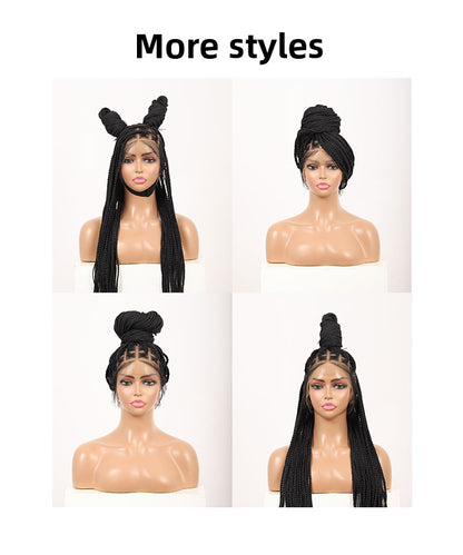 Fancivivi 36"Large Box Braided Wig - Full Handmade Over Hip-Length