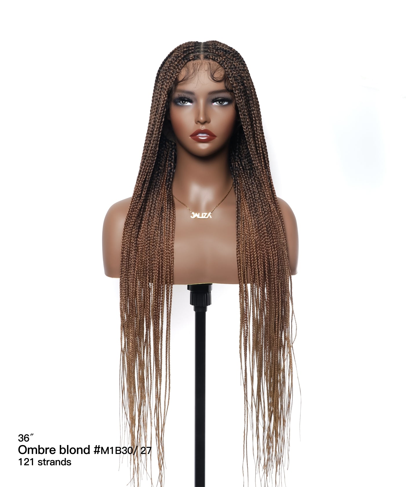 48" Lightweight Knotless HD Full Lace Box Braided Wig