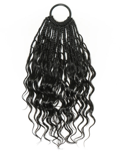 Small Pack 20 Strands Crochet Boho Braids - 12"-18" Deep Wave Human Hair Boho Curls