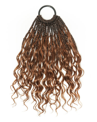 Small Pack 20 Strands Crochet Boho Braids - 12"-30" Deep Wave Human Hair Boho Curls ($20 Off as Add-On)