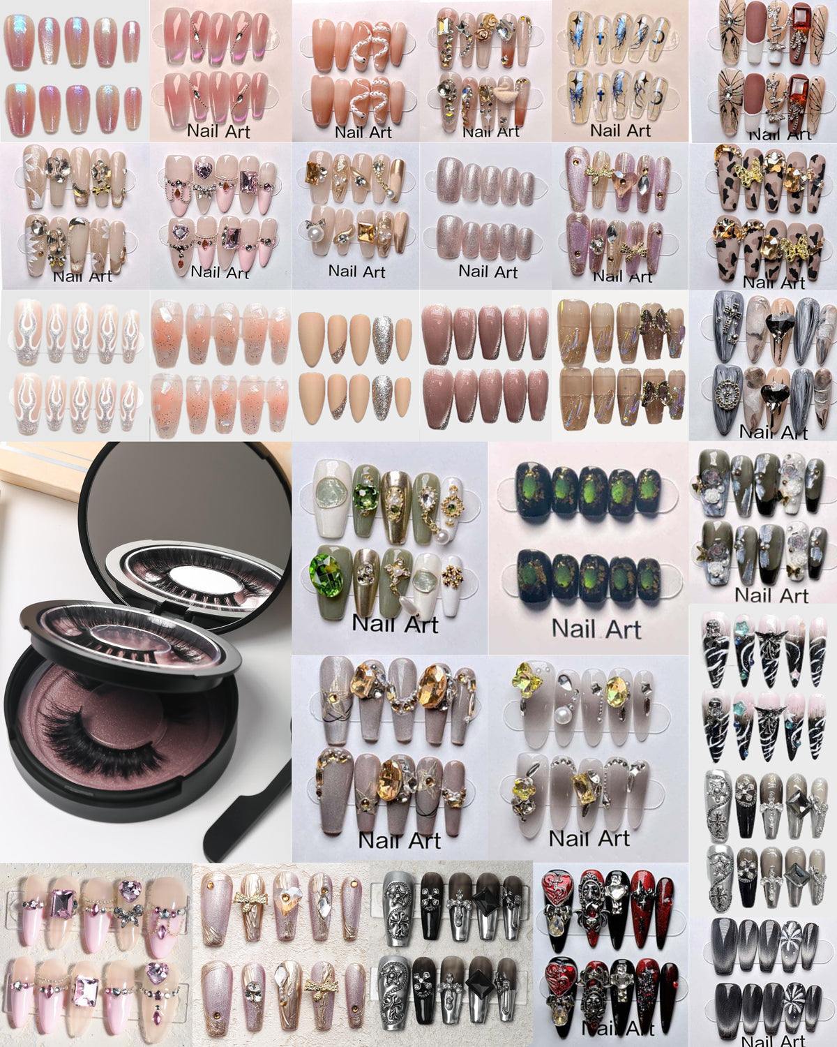 Sisful Mystery Bundle – $119 Value: 6 Handmade Press-on Nails & 1 Eyelash Set for Only $39.99!