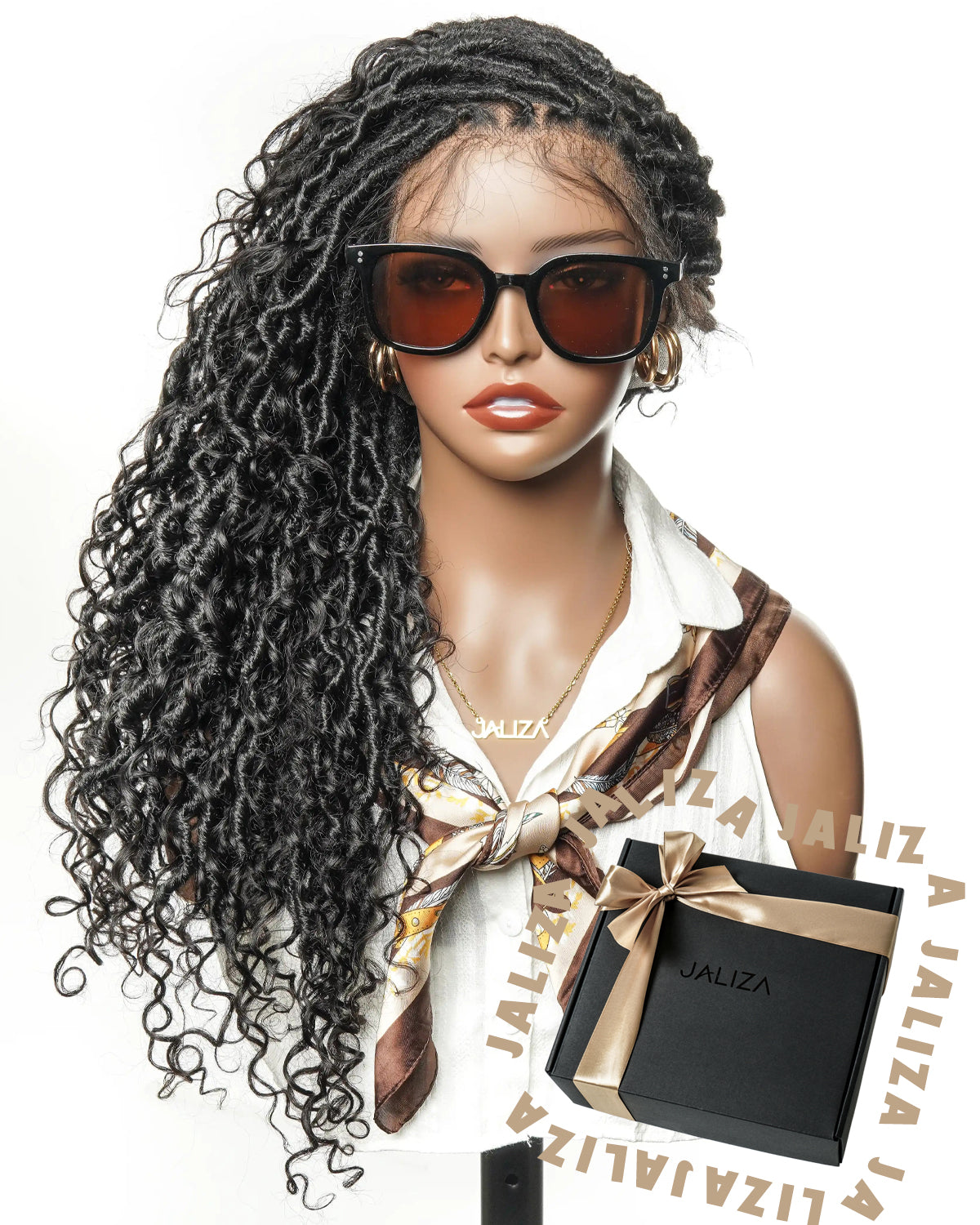 Thanksgiving Gift Box: 24" Boho Locs Pre Bleached HD Full Lace Wig