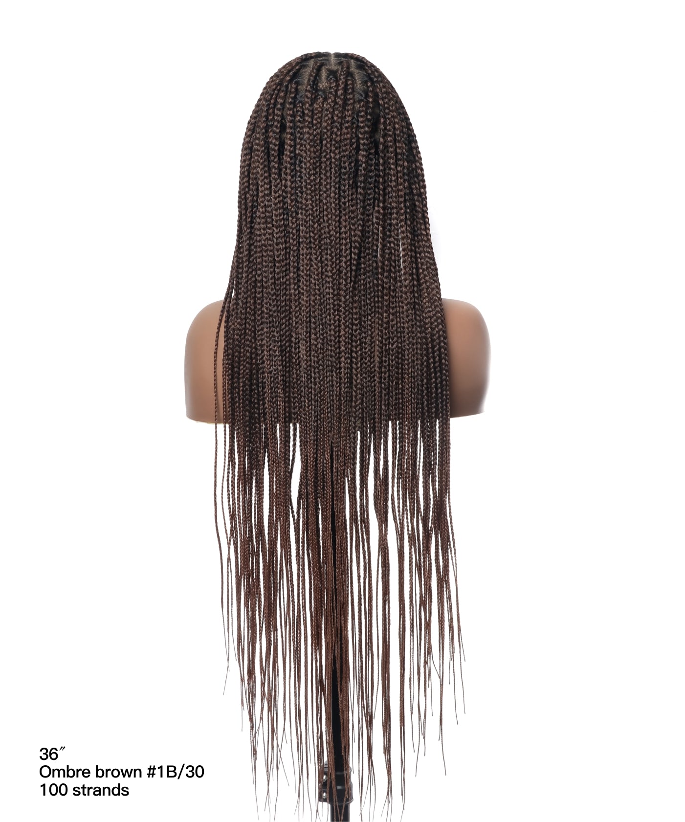 48" Lightweight Knotless HD Full Lace Box Braided Wig