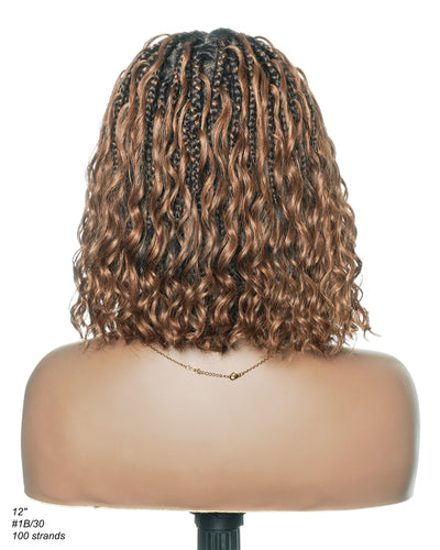 Kiki Bob 12" - JALIZA Slip-On™ Pre Bleached Swiss HD Full Lace Boho Box Braided Wig