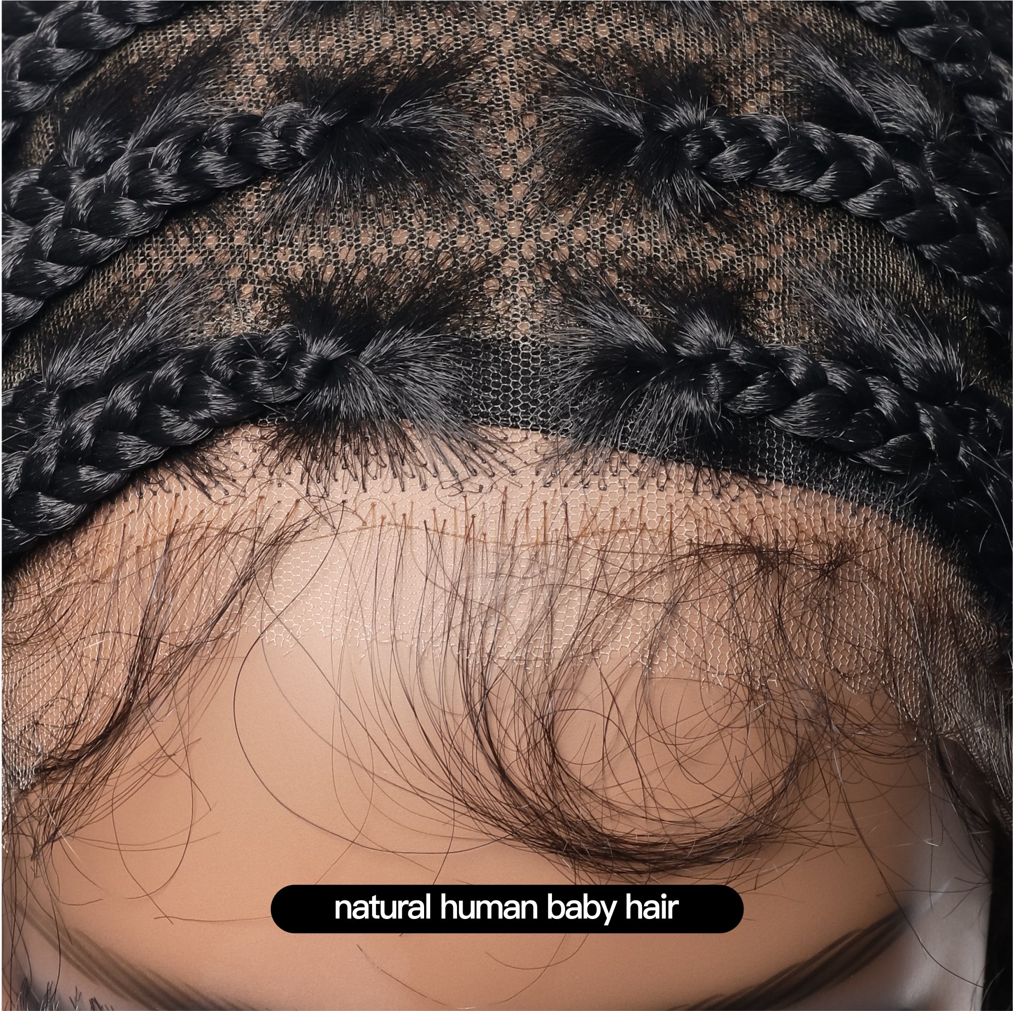48" Lightweight Knotless HD Full Lace Box Braided Wig