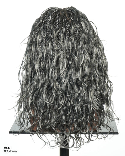 Michelle 18" - JALIZA Slip-On™ Salt & Pepper Body Wave Boho Box Braided Wig