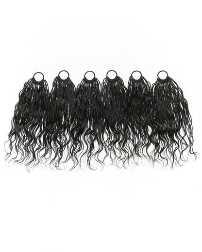 18" Bora Bora Crochet Braids With Body Wave Human Hair Boho Curls 120 Strands/Pack