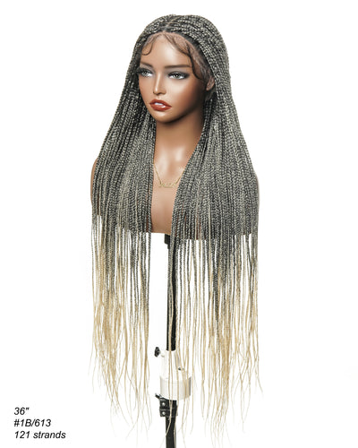 Swiss HD Full Lace Knotless Box Braided Wig
