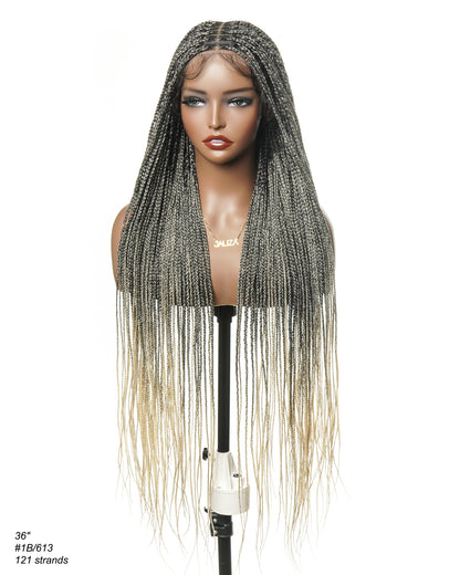 HD Full Lace Knotless Box Braided Wig