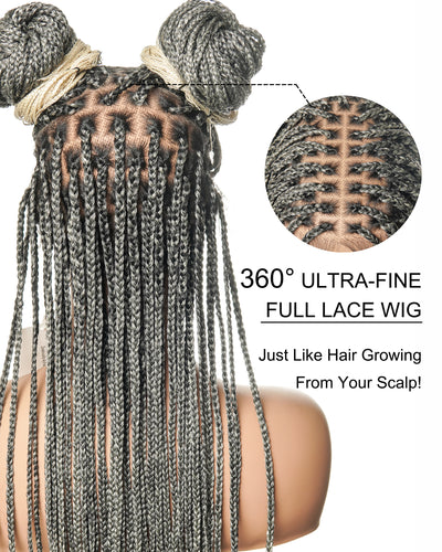 Swiss HD Full Lace Knotless Box Braided Wig