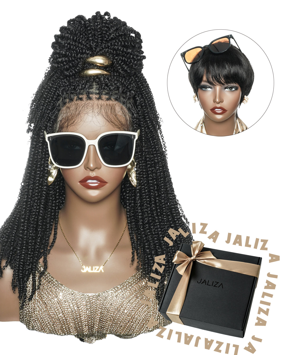 Thanksgiving Gift Box: Two Wigs In A Pack- Pona Wig & Pixie Cut Wig