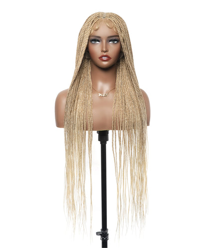 HD Lace Knotless Box Braided Wig Color #613 Blond