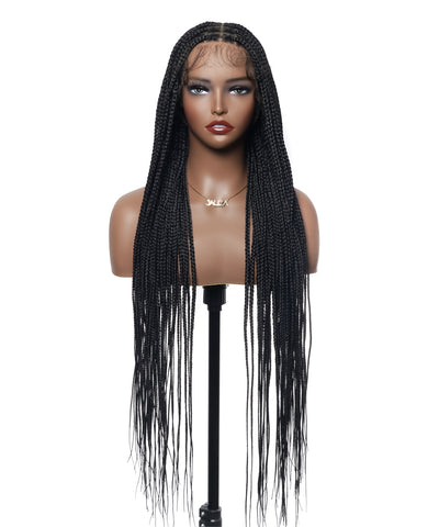 48" Lightweight Knotless HD Full Lace Box Braided Wig