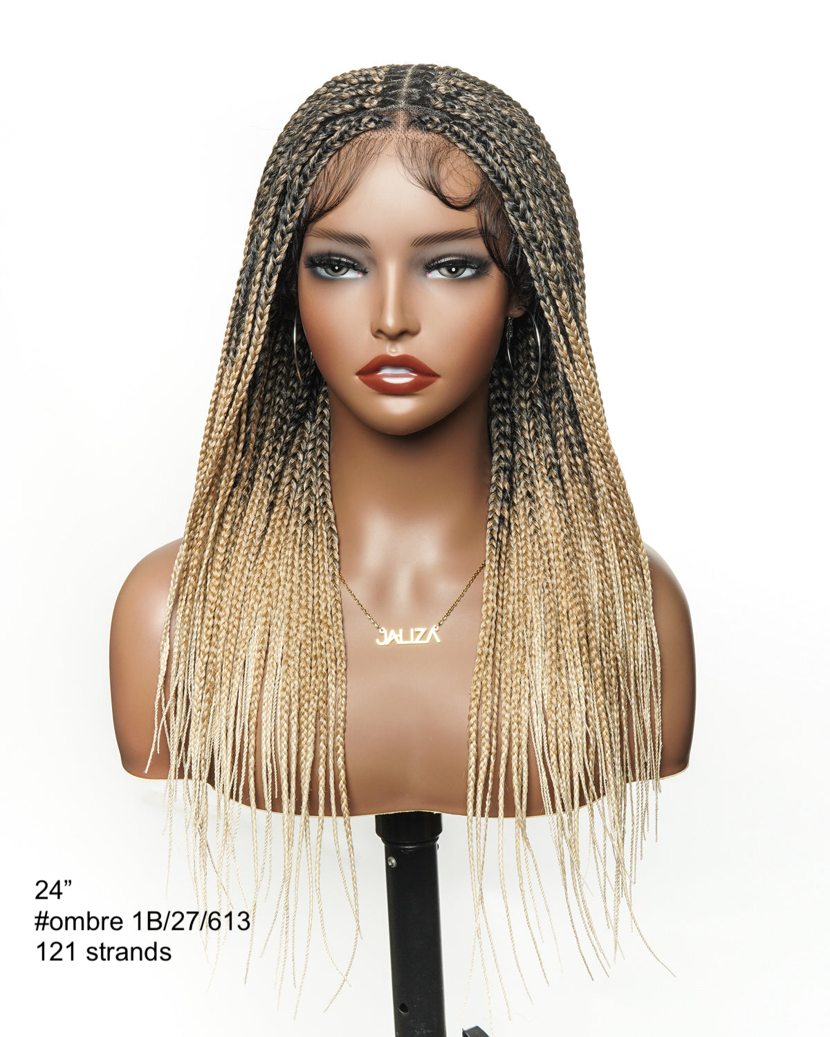 Ombre 1b/27/613 knotless braided wig JALIZA Kora 24 inches
