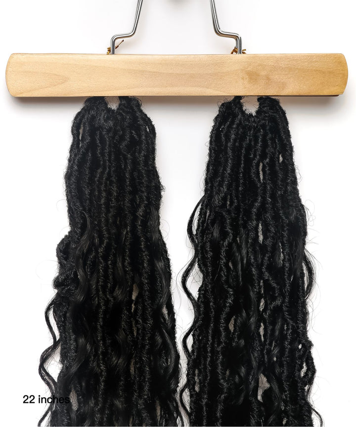 Boho Crochet Locs Braids with Human Hair Curls - JALIZA 2