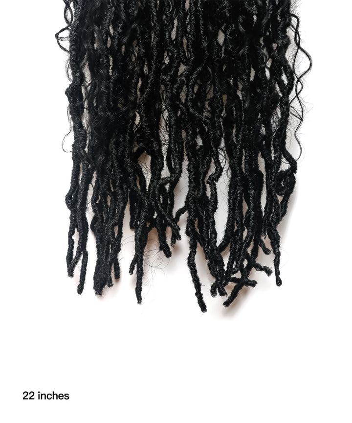 Boho Crochet Locs Braids with Human Hair Curls - JALIZA 5