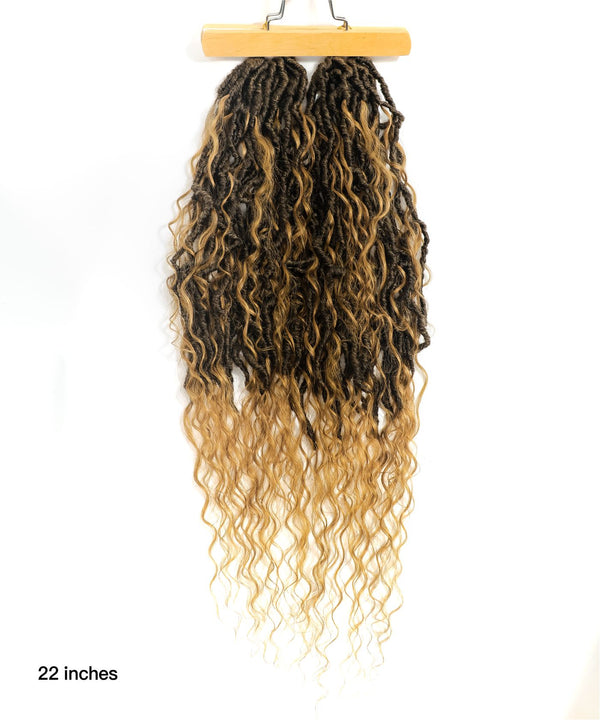 Crochet Boho Locs Braids With Human Hair Curls - JALIZA