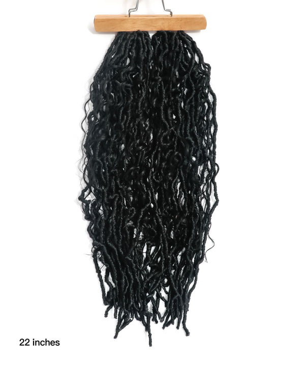 Boho Crochet Locs Braids with Human Hair Curls - JALIZA 