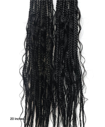 boho box braids with human hair  curls-jaliza 4