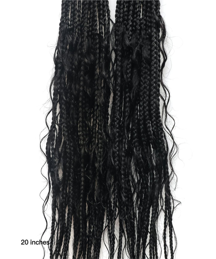 boho box braids with human hair  curls-jaliza 4