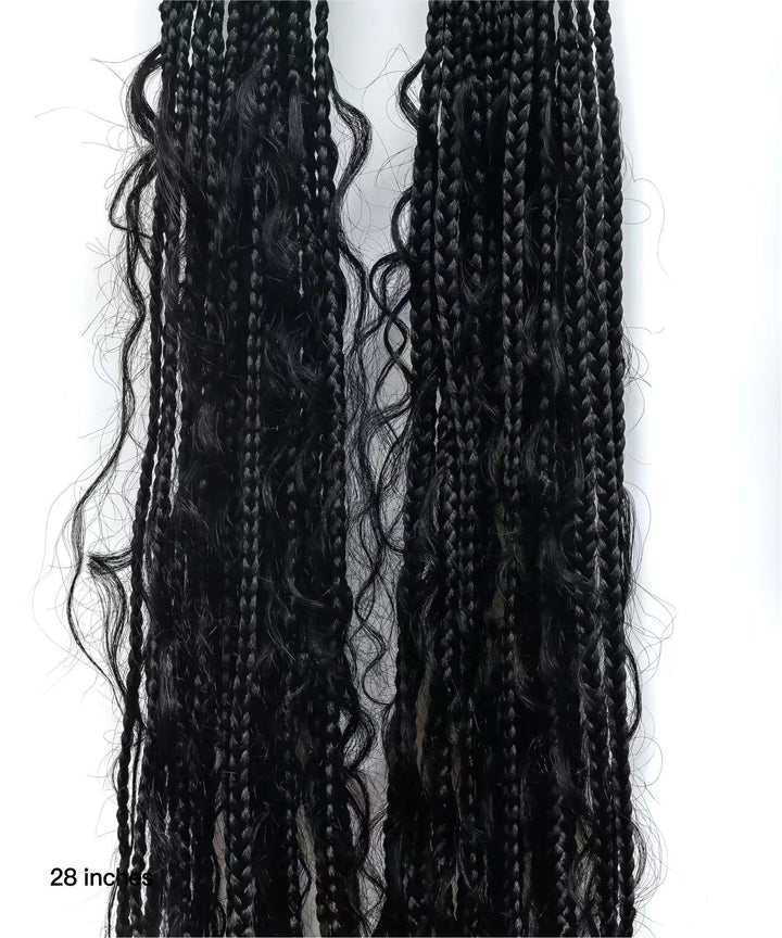 crochet box braids with human hair boho curls-jaliza 2