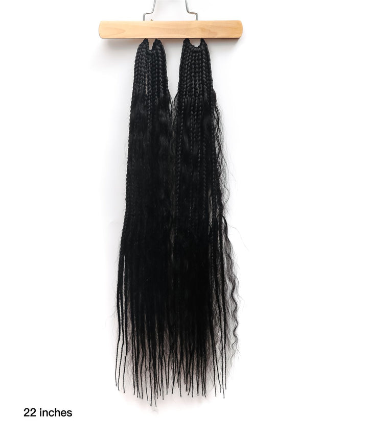 crochet boho box braids with human hair curls | jaliza 2