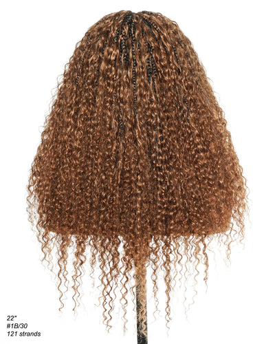 Lulu - Small Head Friendly Glueless Curly Boho Braided Wig (Small Cap Size for Petite Head)
