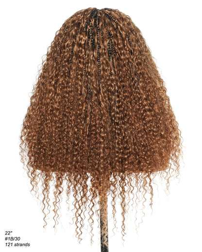 Lulu - Bora Bora Pre Bleached HD Full Lace Human Hair Curly Wave Boho Box Braided Wig
