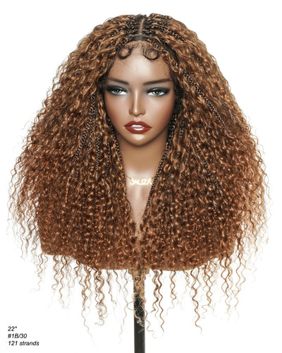 Lulu - Small Head Friendly Glueless Curly Boho Braided Wig (Small Cap Size for Petite Head)