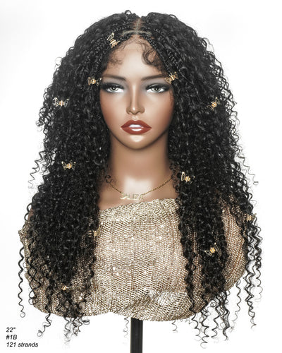 Lulu - Small Head Friendly Glueless Curly Boho Braided Wig (Small Cap Size for Petite Head)