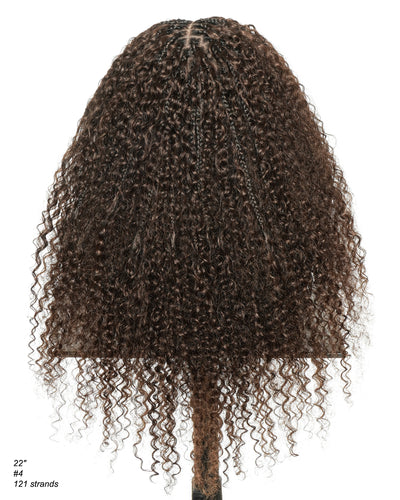 Lulu - Small Head Friendly Glueless Curly Boho Braided Wig (Small Cap Size for Petite Head)