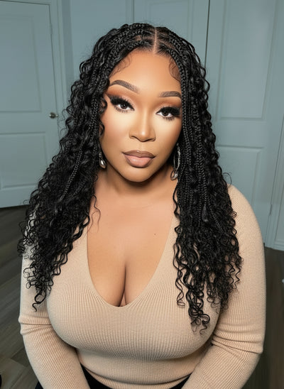 Essential Choice - Small Head Exclusive Boho Braided Wig (Small Cap Size for Petite Head)
