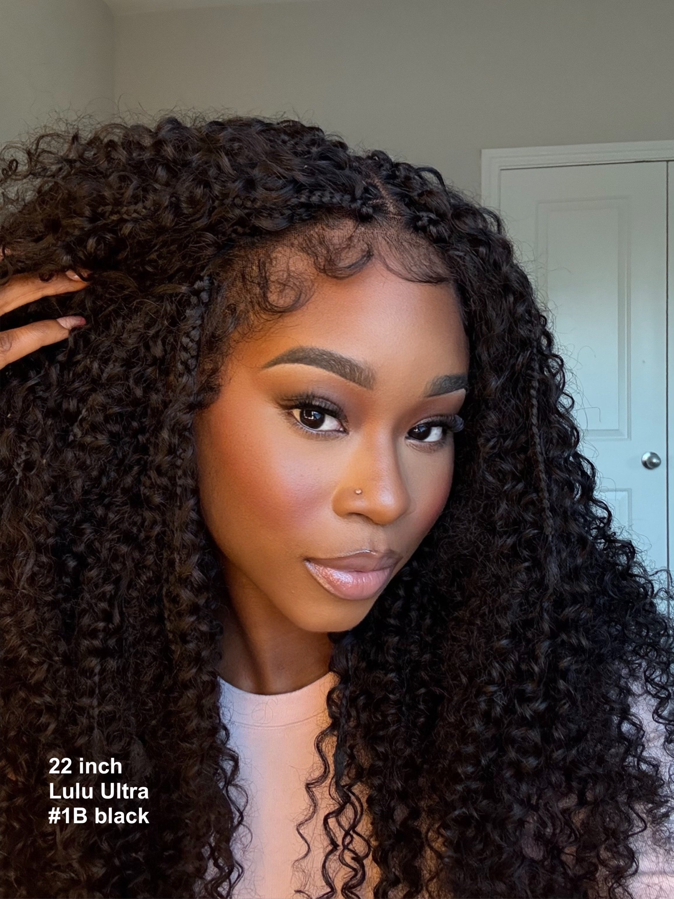 Lulu - Bora Bora Pre Bleached Swiss HD Full Lace Human Hair Curly Wave Boho Box Braided Wig